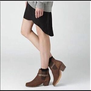 RAG & BONE DURHAM CHELSEA BOOTS BROWN SUEDE MID-HEEL ANKLE BOOTS